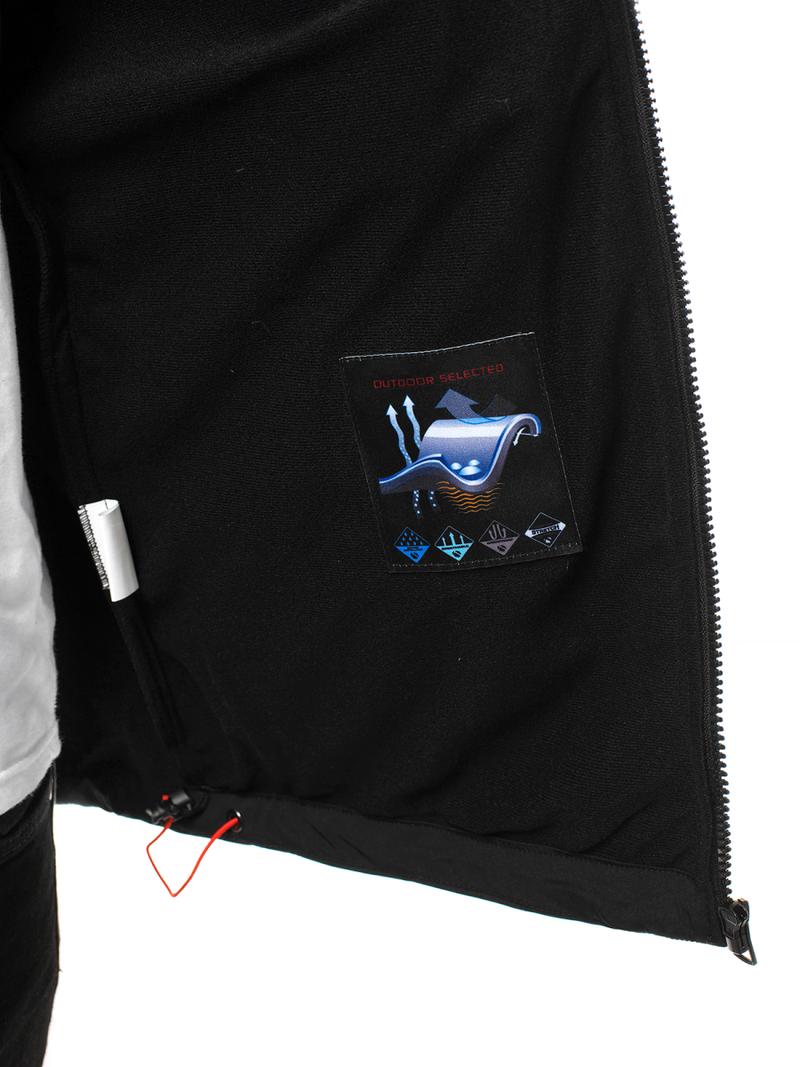 Мъжко яке SOFTSHELL черно и оранжево OZONEE GE/12263