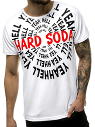 Мъжка тениска бял OZONEE JS/KS1948