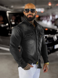 Мъжка риза черно OZONEE O/51413