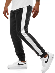 Мъжко долнище на анцуг черно-бяло OZONEE JS/JZ11003