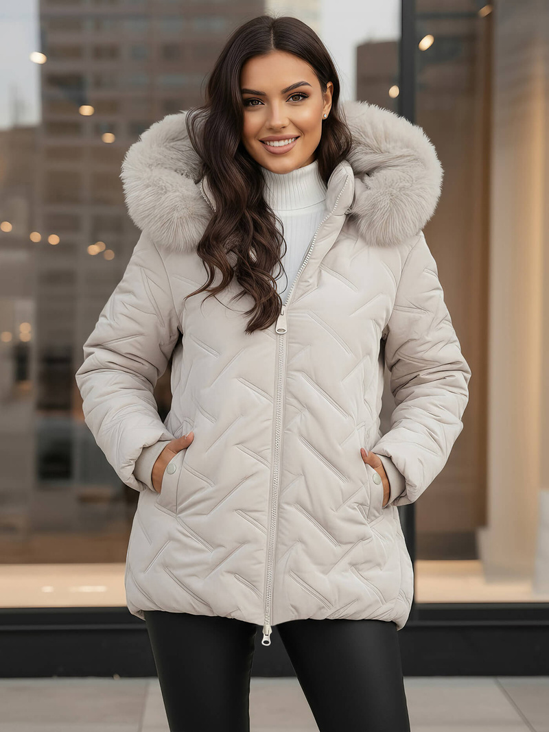 Дамско яке светлосива OZONEE JS/16M9296/280Z