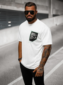 Мъжка тениска бяла OZONEE O/3C333