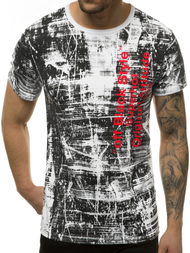 Мъжка тениска бяла OZONEE JS/SS10920