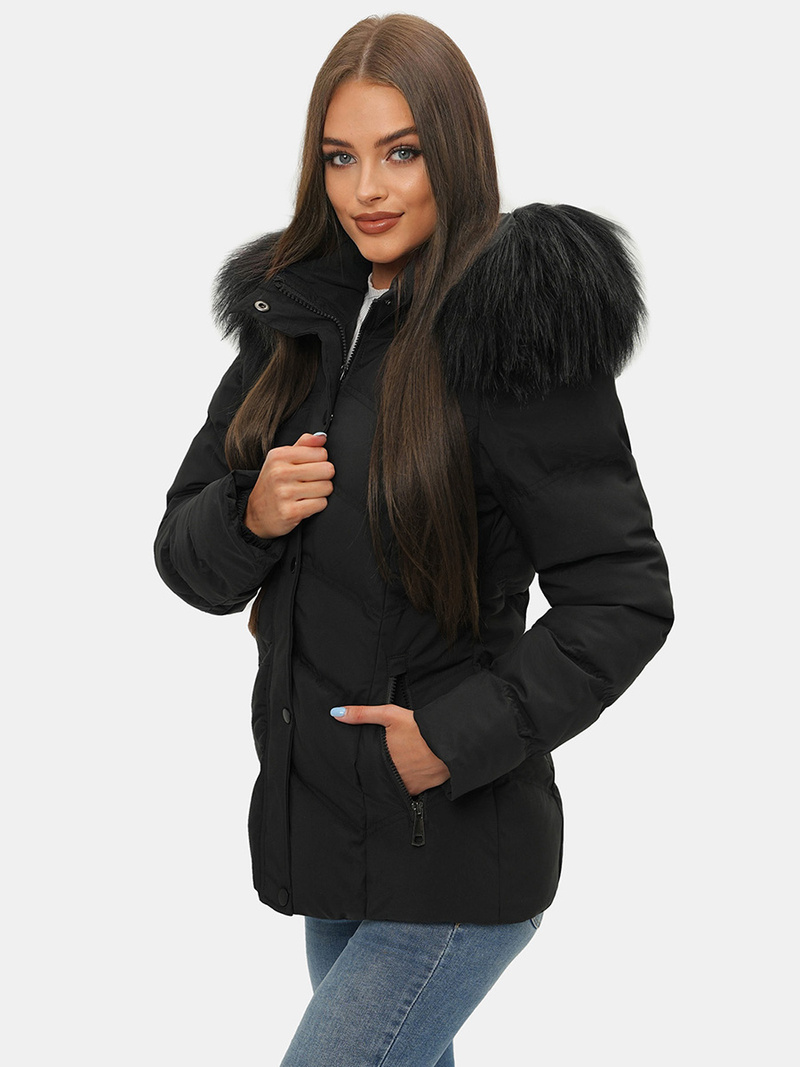 Дамско яке черна OZONEE JS/M9057/392