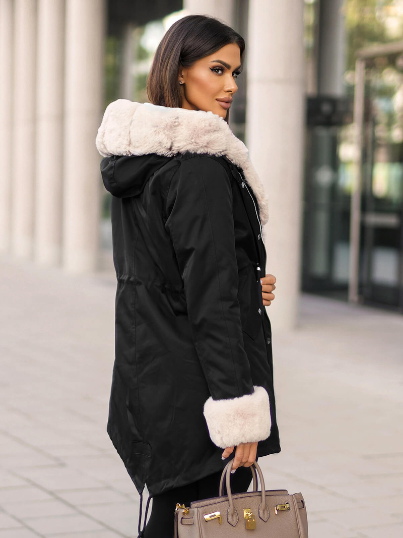 Дамско яке черна OZONEE JS/M763/392Z