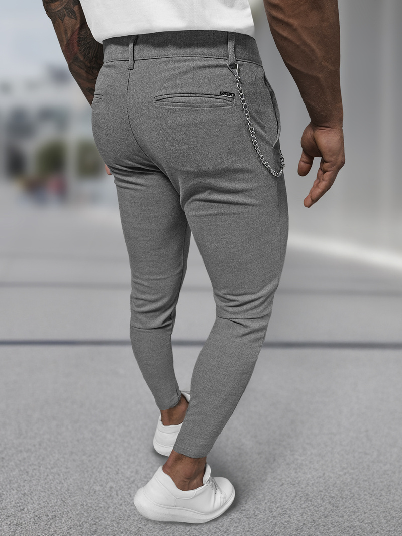 Мъжки панталони тъмносиво OZONEE DJ/3300