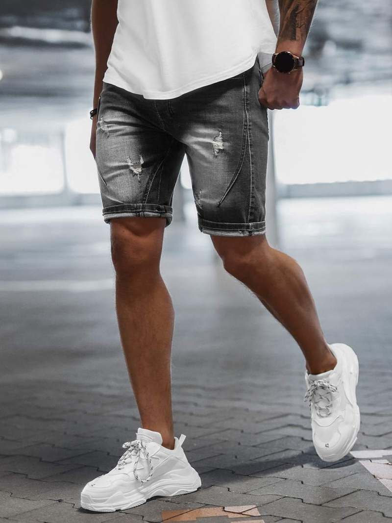 Mъжки шорти черни OZONEE NB/MP0040NZ