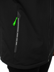 Мъжко яке SOFTSHELL черно и зелена OZONEE GE/12268