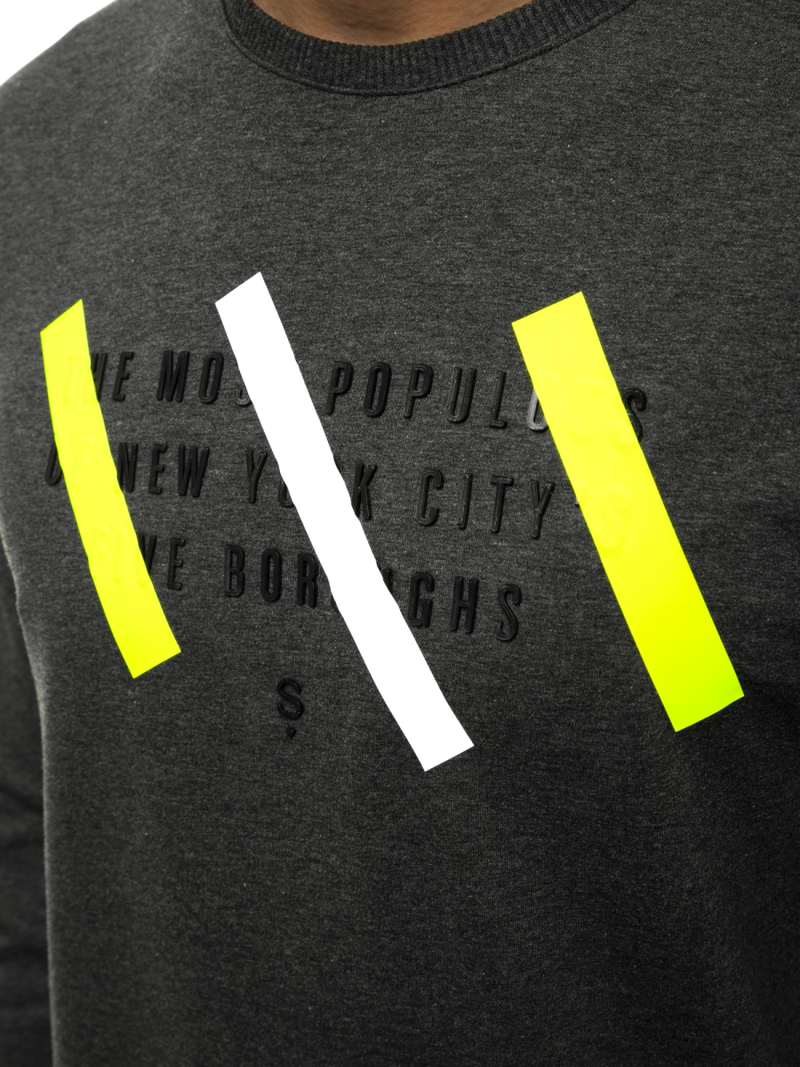 Мъжки суитшърт графитна OZONEE MACH/2105