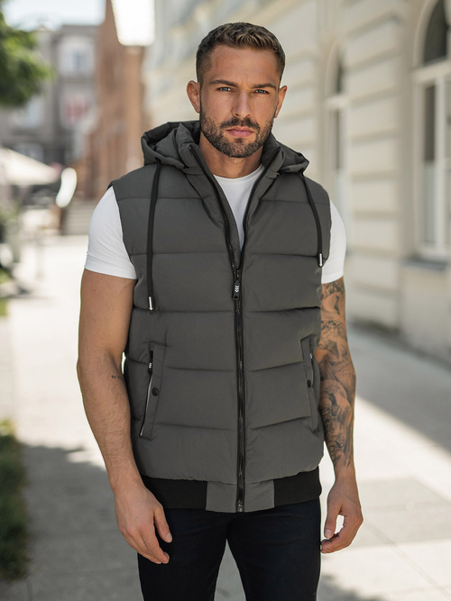 Мъжки елек графитна OZONEE JS/32M1780/105