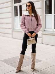 Дамско яке прахово розово OZONEE O/81326