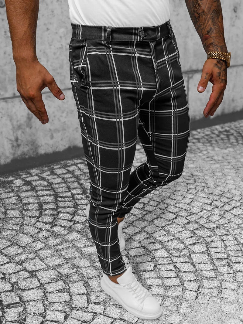 Мъжки панталони черни OZONEE O/P4028