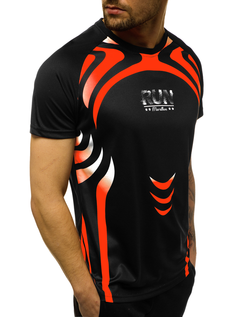 Мъжка тениска черна OZONEE JS/KS2062