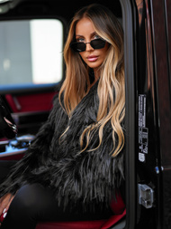 Дамско яке черно OZONEE JS/11Z8259