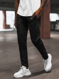 Мъжко долнище на анцуг черно B/18203022Z