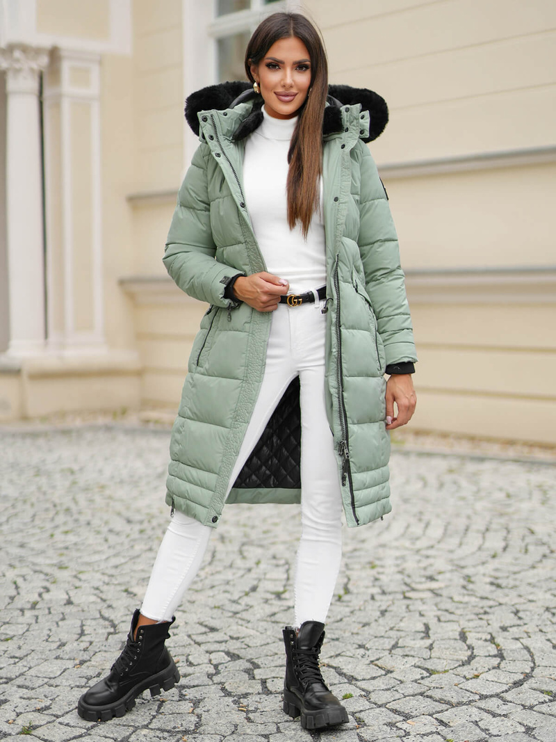 Дамско яке ментова OZONEE O/W377Z