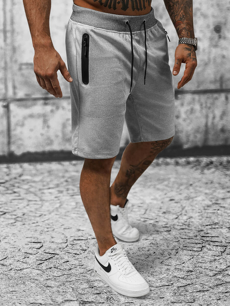 Мъжки панталонки сив OZONEE JS/8K935