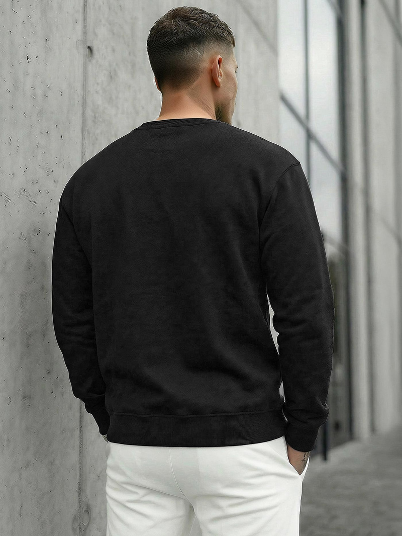 Мъжки суитшърт черен OZONEE JS/8B1768/3