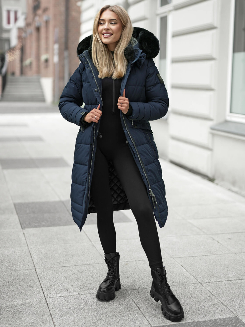 Дамско яке тъмносиньо OZONEE O/W377