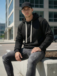 Мъжки суитшърт черно OZONEE O/3C577