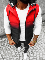 Мъжки елек червено-черна OZONEE JS/M757/270