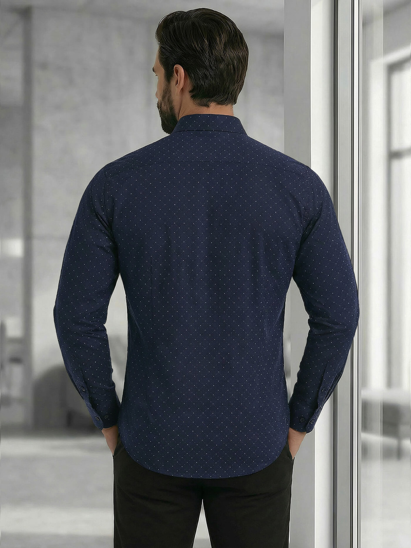 Мъжка риза тъмносиньо OZONEE V/V183Z