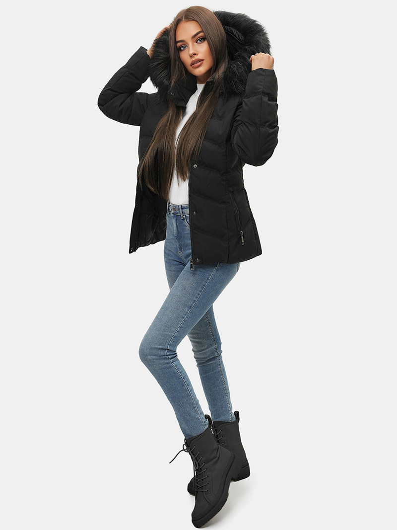 Дамско яке черна OZONEE JS/M9057/392