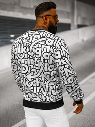 Мъжки суитшърт бяла OZONEE JS/8B1137/1