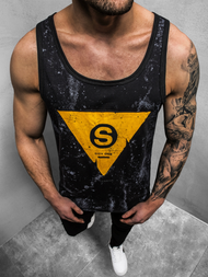 Мъжка тениска черна OZONEE JS/SS11057Z