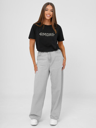 Дамска тениска черно-сребърен OZONEE JS/YJ77716