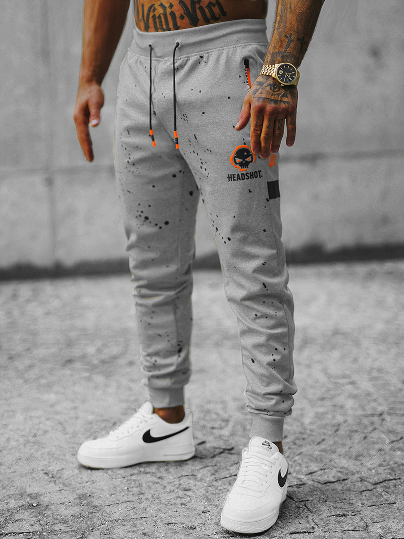 Мъжко долнище на анцуг сиво OZONEE JS/K10233Z