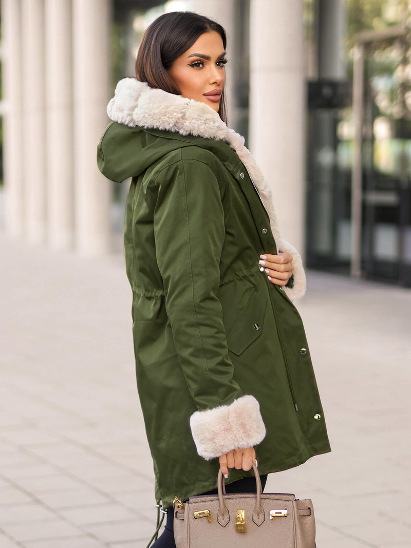 Дамско яке зелена OZONEE JS/M763/136Z