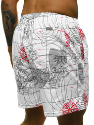 Мъжки плувни шорти бяло OZONEE JS/ST073