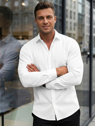 Мъжка риза бяла OZONEE V/V189