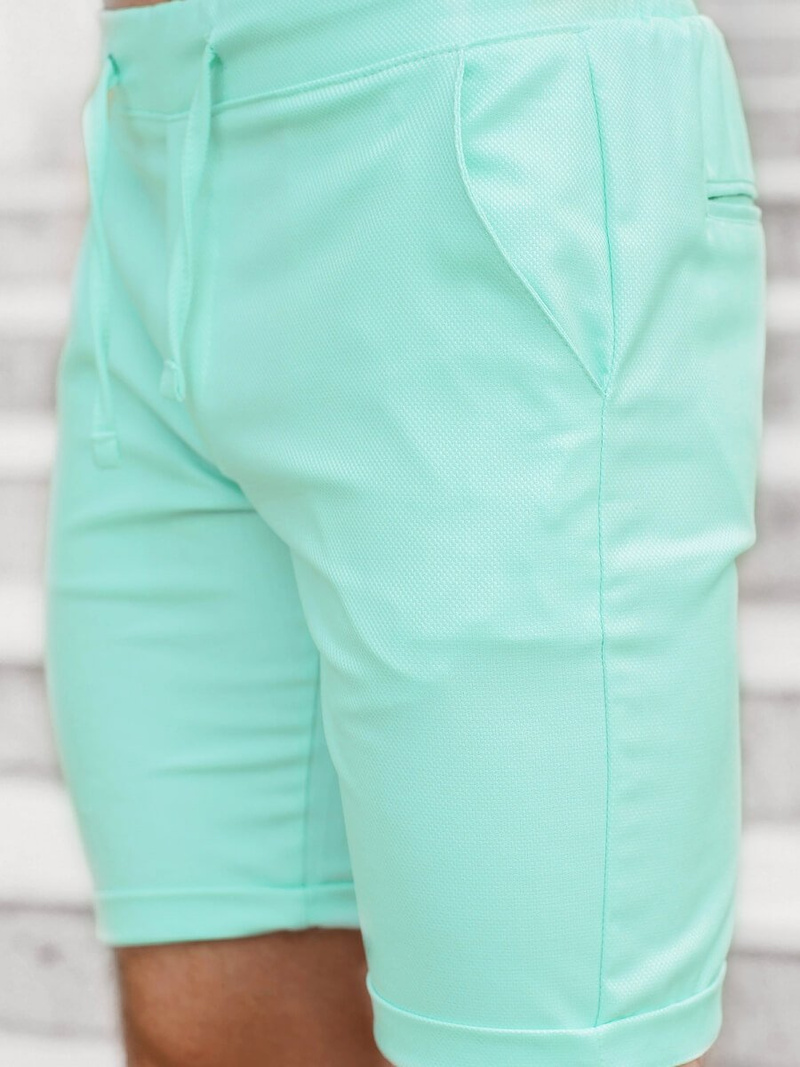 Къси панталони джинс ментово OZONEE DJ/1013