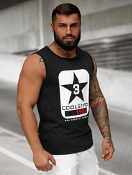 Мъжка тениска без ръкав черна OZONEE JS/8B1719/3Z