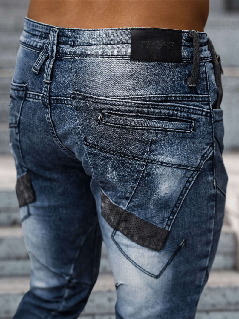 Мъжки дънки синьо OZONEE NB/MP0045B