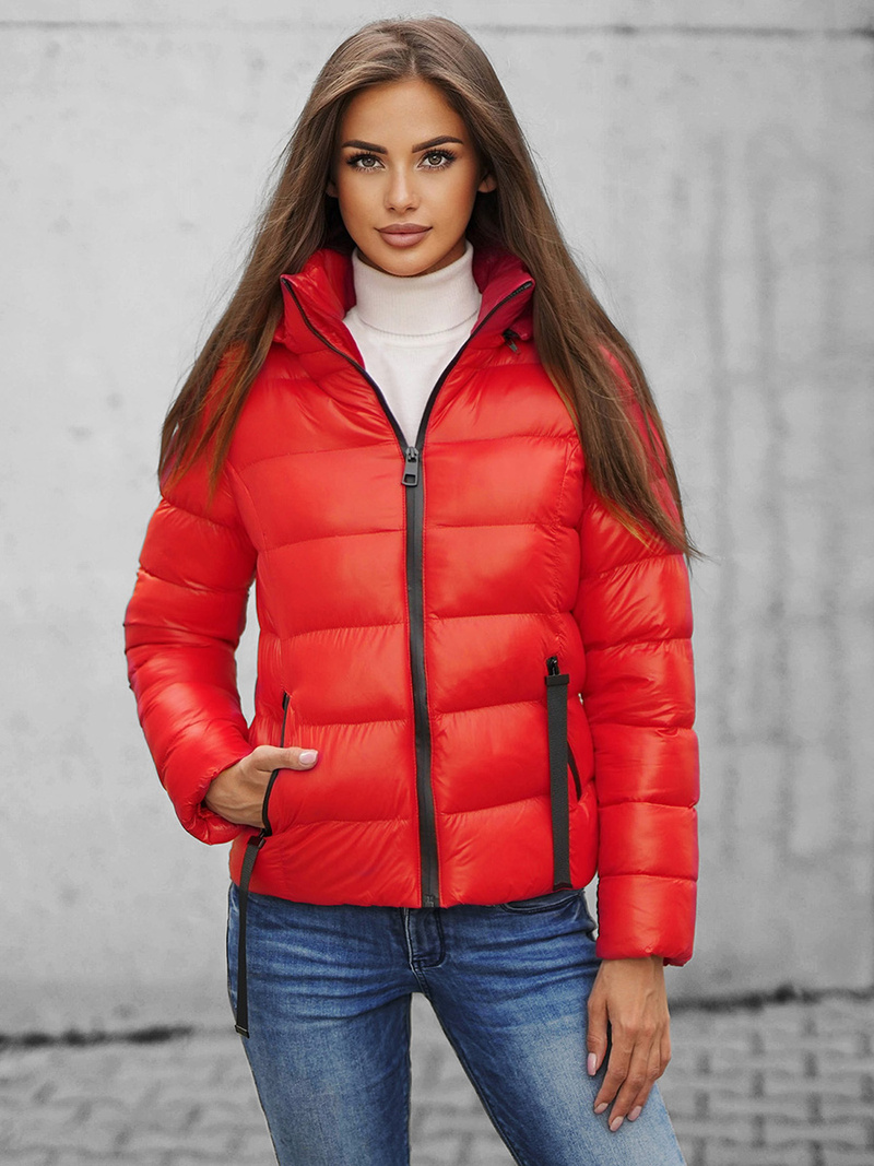 Дамско яке червена OZONEE JS/M782/270Z