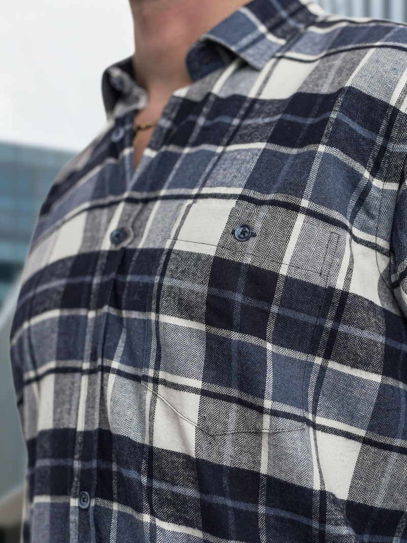 Мъжка риза тъмносиньо OZONEE V/V175Z