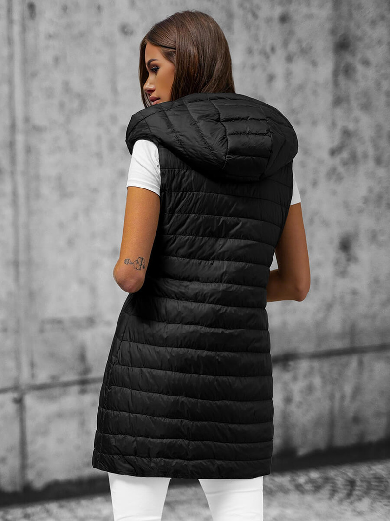 Дамска жилетка двустранно черна OZONEE JS/16M9066/392