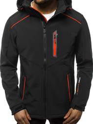 Мъжко яке SOFTSHELL черно и оранжево OZONEE GE/12259