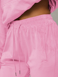 Дамска велурен спортен екип прахово розово OZONEE O/8C1175/38Z