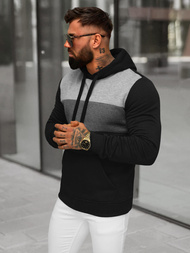 Мъжки суитшърт черно OZONEE JS/8B1312/3