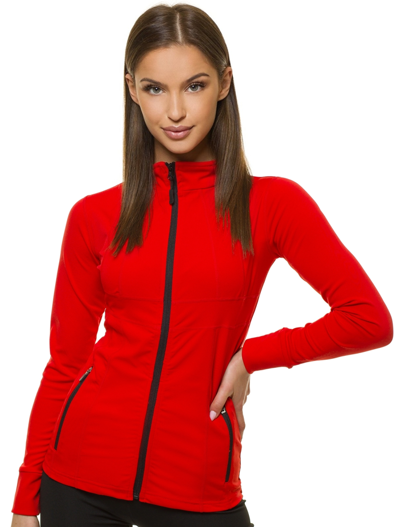 Дамски суичър червена OZONEE JS/HD151/5