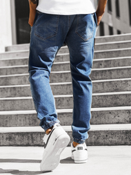 Мъжки дънки jogger сини OZONEE OT/2033