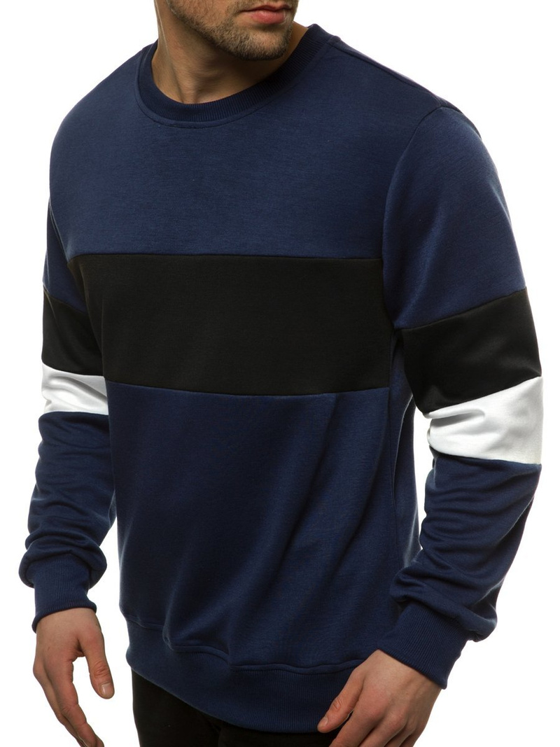 Мъжки суитшърт тъмнсиня OZONEE JS/JZ11039