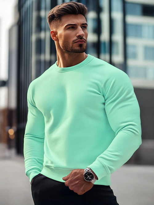 Мъжки суитшърт ментова OZONEE JS/2001-10Z