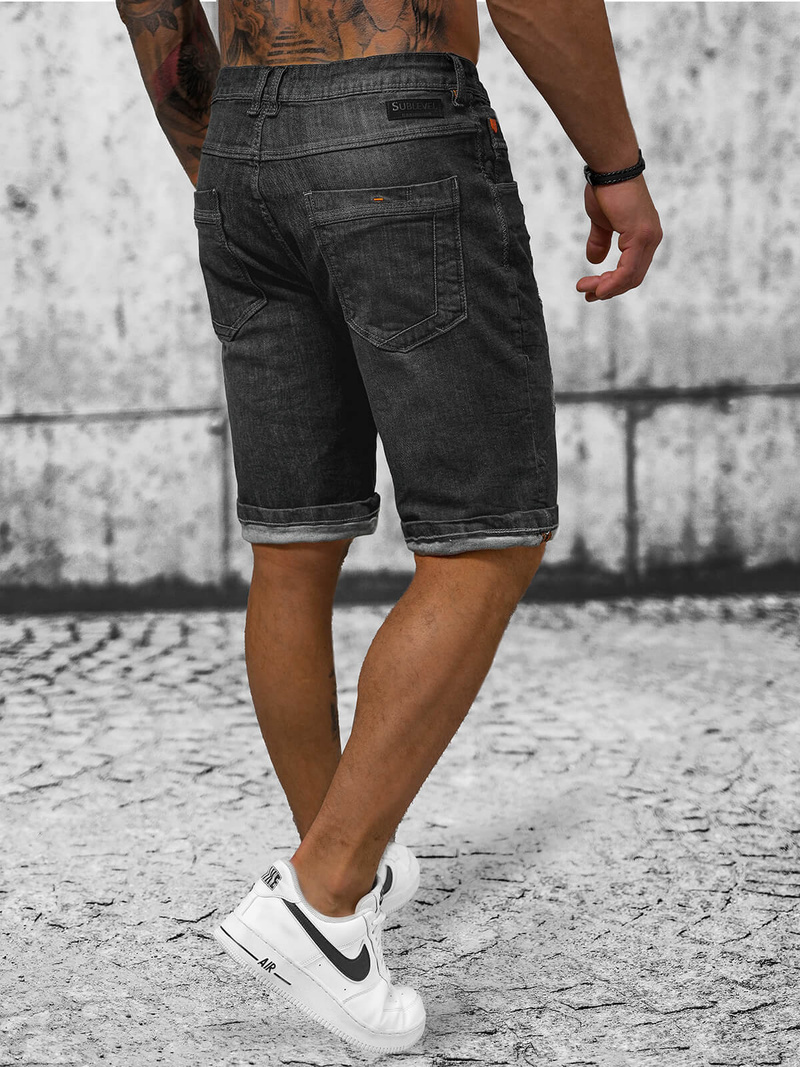 Mъжки шорти черни OZONEE O/24000