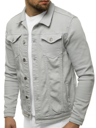 Мъжко джинсово яке сива OZONEE G/620