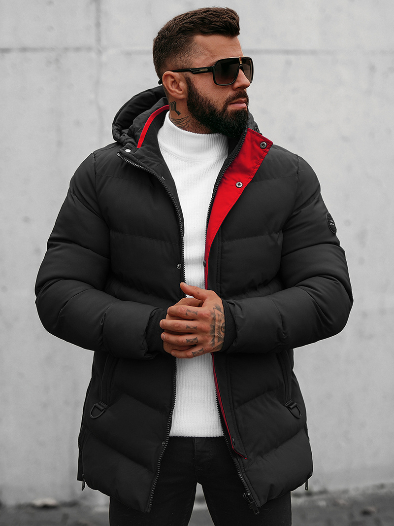 Мъжко яке черна OZONEE N/7330Z